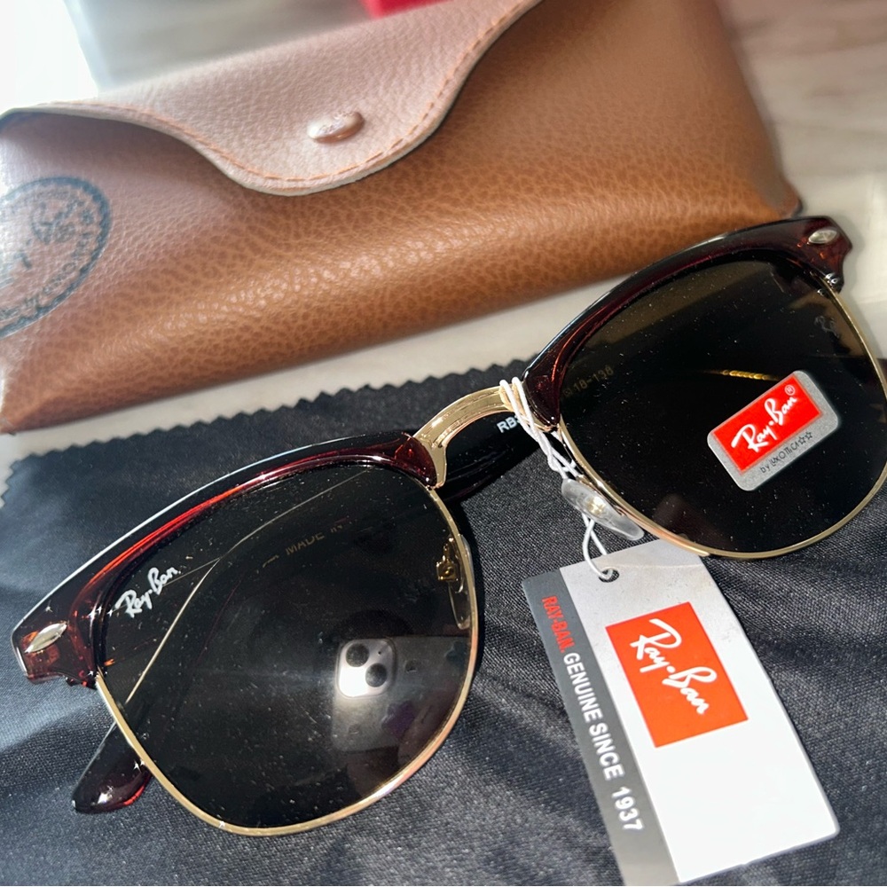 USED Ray-Ban Tortoise and Gold Sunglasses - Picture 1 of 6